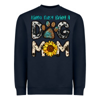 Navy kinda busy being a dog mom Heavyweight Sweatshirt - OliviaCreatesArt