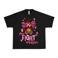 Black pray fight believe breast cancer afro messy Urban Heavy Tee - texasbilliewilder