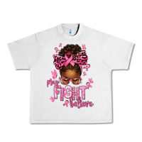 Lunar Rock pray fight believe breast cancer afro messy Urban Heavy Tee - texasbilliewilder