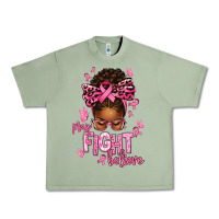 Oil Green pray fight believe breast cancer afro messy Urban Heavy Tee - texasbilliewilder