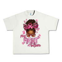 Pistachio pray fight believe breast cancer afro messy Urban Heavy Tee - texasbilliewilder