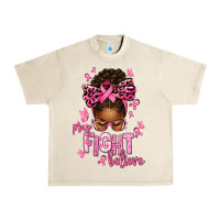 Sandshell pray fight believe breast cancer afro messy Urban Heavy Tee - texasbilliewilder