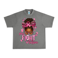 Tornado pray fight believe breast cancer afro messy Urban Heavy Tee - texasbilliewilder