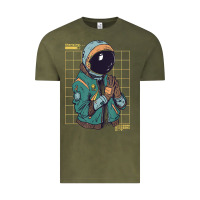 Vintage Olive astronaut space travel retro aesthetic streetwear t shirt Vintage Tee - minhPixels