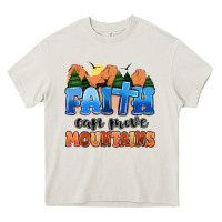 Cream faith can move mountains Heavy Core Tee - MaliasSmallBusiness