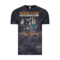 Cloud Black welcome to camp quitcherbitchin camping camp quitcherbitchin Vintage Tee - minhPixels