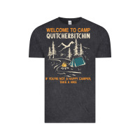 Vintage Black welcome to camp quitcherbitchin camping camp quitcherbitchin Vintage Tee - minhPixels