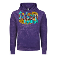 Cloud Purple Blessed Mama Vintage Hoodie - texasbilliewilder