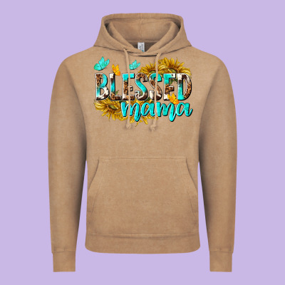 Blessed Mama Vintage Hoodie Designed By Texasbilliewilder