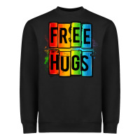 Black free hugs Heavyweight Sweatshirt - OliviaCreatesArt