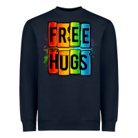 Navy free hugs Heavyweight Sweatshirt - OliviaCreatesArt