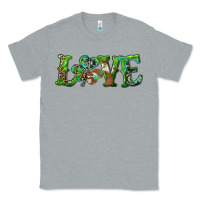 Heather Grey love with shamrock Classic Tee - RanaPortraitStore