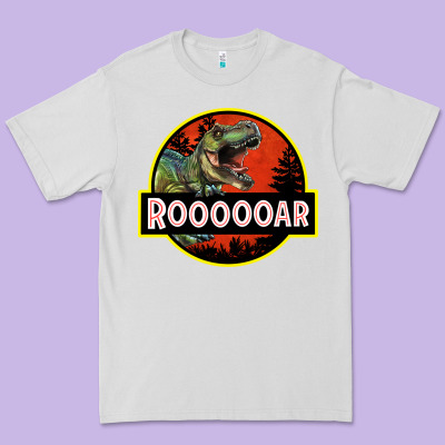 T Rex Roaring Premium Tee Designed By Ranaportraitstore