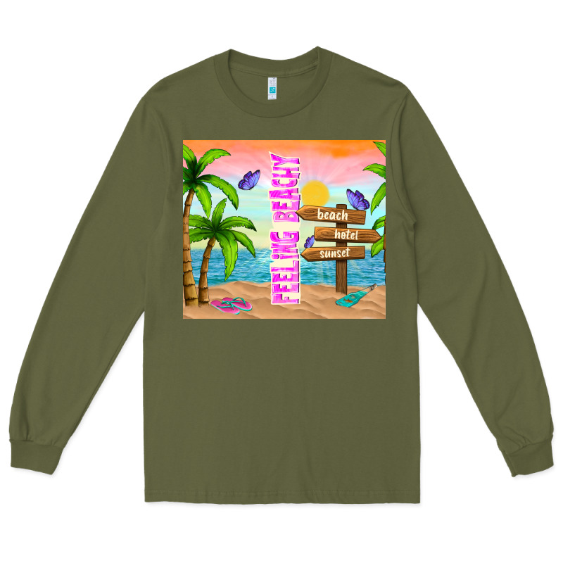 Feeling Beachy Long Sleeve Tee by TumblerDesignByShophia | Teevron