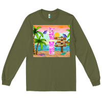 Army Green feeling beachy Long Sleeve Tee - TumblerDesignByShophia
