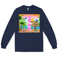 Navy feeling beachy Long Sleeve Tee - TumblerDesignByShophia