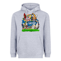 Heather Grey easter Heavyweight Hoodie - CowhideDigitalArt