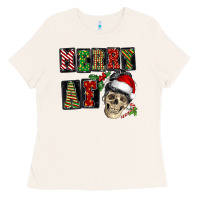 Bone Merry af skeleton messy bun Ladies Tee - NancyCooperArtShop