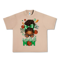 Burro Basketball Mom Afro Messy Bun Urban Heavy Tee - texasbilliewilder