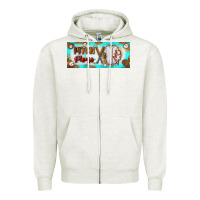 Oatmeal Heather pitch please Zipper Hoodie - BundleAndBundleShop