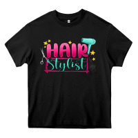 Black hair stylist Heavy Core Tee - MaliasSmallBusiness