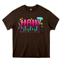 Chocolate Brown hair stylist Heavy Core Tee - MaliasSmallBusiness