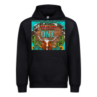 Black wild one longhorn gemstones cactus and sunflowers Urban Hoodie - Artiststas