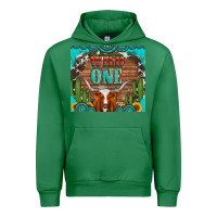 Emerald wild one longhorn gemstones cactus and sunflowers Urban Hoodie - Artiststas