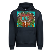 Navy wild one longhorn gemstones cactus and sunflowers Urban Hoodie - Artiststas