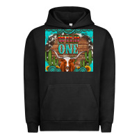 Pigment Black wild one longhorn gemstones cactus and sunflowers Urban Hoodie - Artiststas