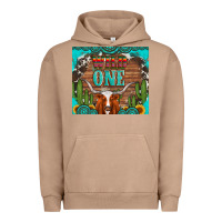 Pigment Burro wild one longhorn gemstones cactus and sunflowers Urban Hoodie - Artiststas