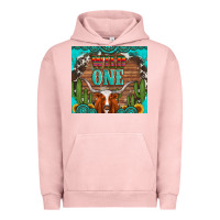 Pigment Salmon wild one longhorn gemstones cactus and sunflowers Urban Hoodie - Artiststas