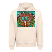 Sandshell wild one longhorn gemstones cactus and sunflowers Urban Hoodie - Artiststas
