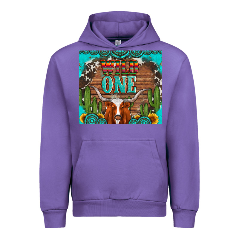 Wild One Longhorn Gemstones Cactus And Sunflowers Urban Hoodie by Artiststas | Teevron