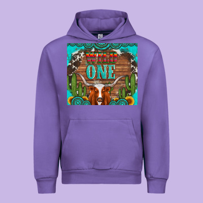 Wild One Longhorn Gemstones Cactus And Sunflowers Urban Hoodie Designed By Artiststas