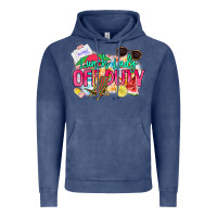 Vintage Denim Lunch lady off duty Vintage Hoodie - NancyCooperArtShop