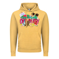 Vintage Mustard Lunch lady off duty Vintage Hoodie - NancyCooperArtShop