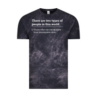 Cloud Black Two Types of People Can Extrapolate Incomplete Data Gift Vintage Tee - minhPixels