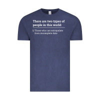 Vintage Denim Two Types of People Can Extrapolate Incomplete Data Gift Vintage Tee - minhPixels