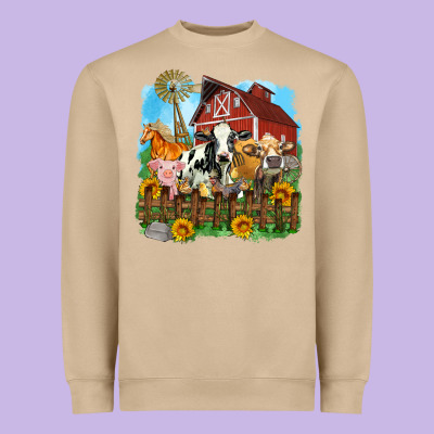 Farm Life Olivia Heavyweight Sweatshirt Designed By Oliviacreatesart