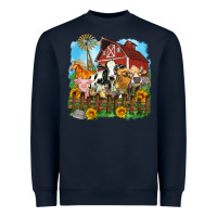 Navy farm life olivia Heavyweight Sweatshirt - OliviaCreatesArt