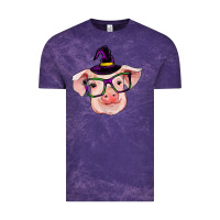 Cloud Purple pig with halloween Vintage Tee - RanaPortraitStore