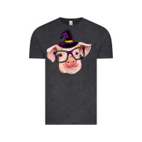 Vintage Black pig with halloween Vintage Tee - RanaPortraitStore