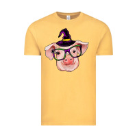 Vintage Mustard pig with halloween Vintage Tee - RanaPortraitStore