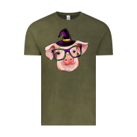 Vintage Olive pig with halloween Vintage Tee - RanaPortraitStore