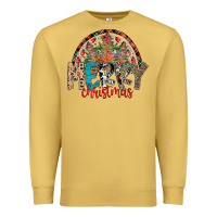 Antique Gold Merry Christmas Premium Sweatshirt - CowhideDigitalArt