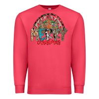 Cardinal Merry Christmas Premium Sweatshirt - CowhideDigitalArt