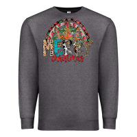 Charcoal Heather Merry Christmas Premium Sweatshirt - CowhideDigitalArt