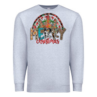 Heather Grey Merry Christmas Premium Sweatshirt - CowhideDigitalArt