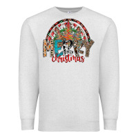 Oatmeal Heather Merry Christmas Premium Sweatshirt - CowhideDigitalArt